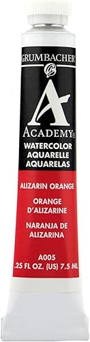Grumbacher Academy - Pintura de acuarela, 0.25 onzas, naranja lizarina (A005)