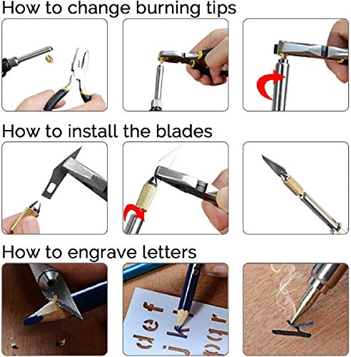 image for Nerdi Wood Burning Tool Creative Adjustable Temperature Iron and DIY V