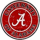 Alabama Crimson Tide Bama NCAA Embossed Metal Nostalgia Circular Sign