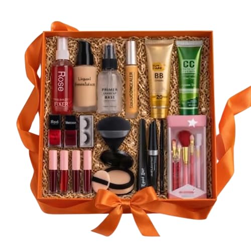 Elegant All-in-One Luxury Makeup Gift Hamper for Women & Girls – Complete Beauty Essentials Kit with Face, Eye & Lip Makeup | Premium Makeup Gift Set for Daily, Party & Bridal Looks-picture-32