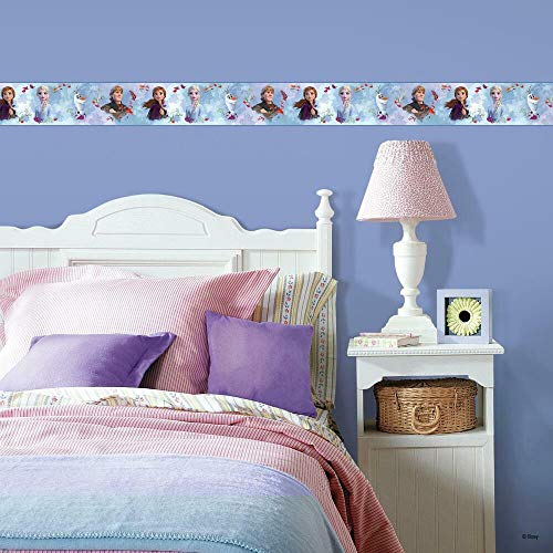 Roommates Rmk11500Bd Frozen 2 Peel And Stick Wallpaper Border,White, Blue #TOP1