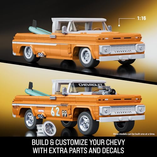 Mattel Brick Shop Hot Wheels Custom ’62 Chevy Pickup Building Toy Kit