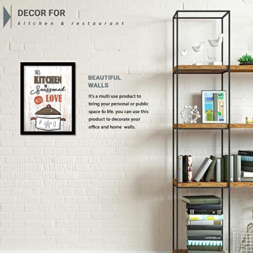 Image of kotart Engineered Wood Photo Frames For Kitchen And Restaurant Wall Decoration - Food Quotes Decor Poster With Frame (10 Inch X 13 Inch, Multi) (Art 2, Small)