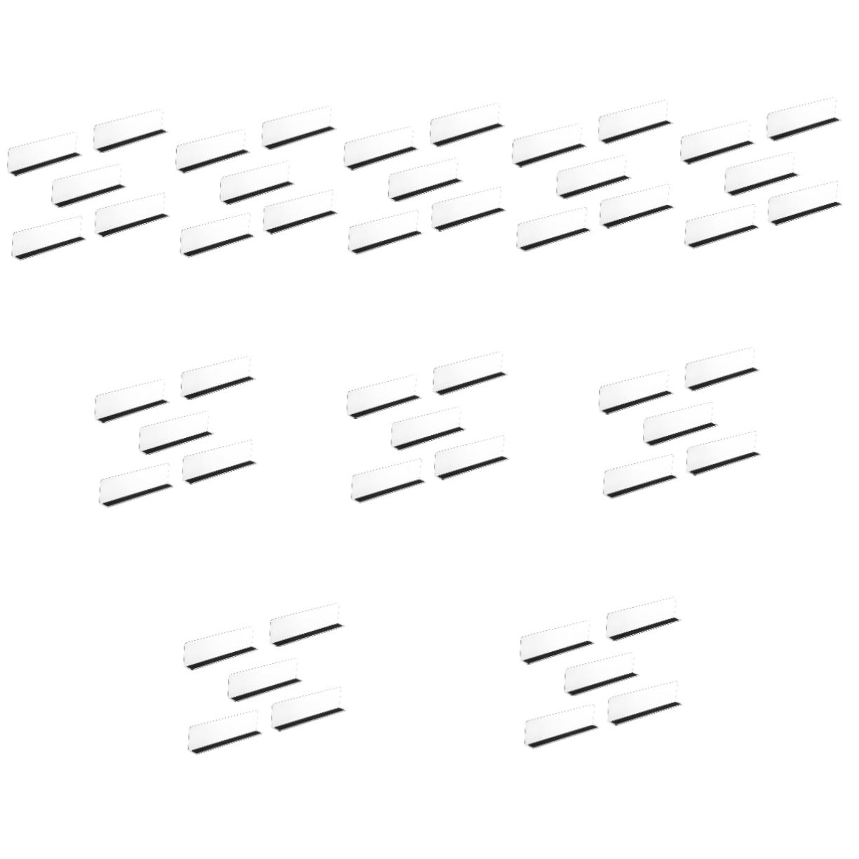 Cabilock 50 Pcs Divisor De Productos Básicos Divisores Magnéticos De Plástico para Estantes. Divisor Lateral Magnético Monedero Claro Toalla Tablero De Clasificacion De Polivinilo