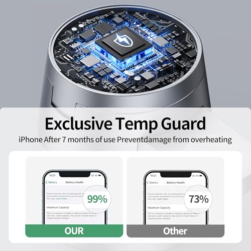 Image of 4 in 1 Magnetic Wireless Charging Station,15W Fast Charging with Adjustable Night Light,Magnetic Wireless Charging Station for iPhone 16 15 14 13 Pro Max & Apple Watch,AirPods 3 /2 /1 /Pro(Titanium Gray)
