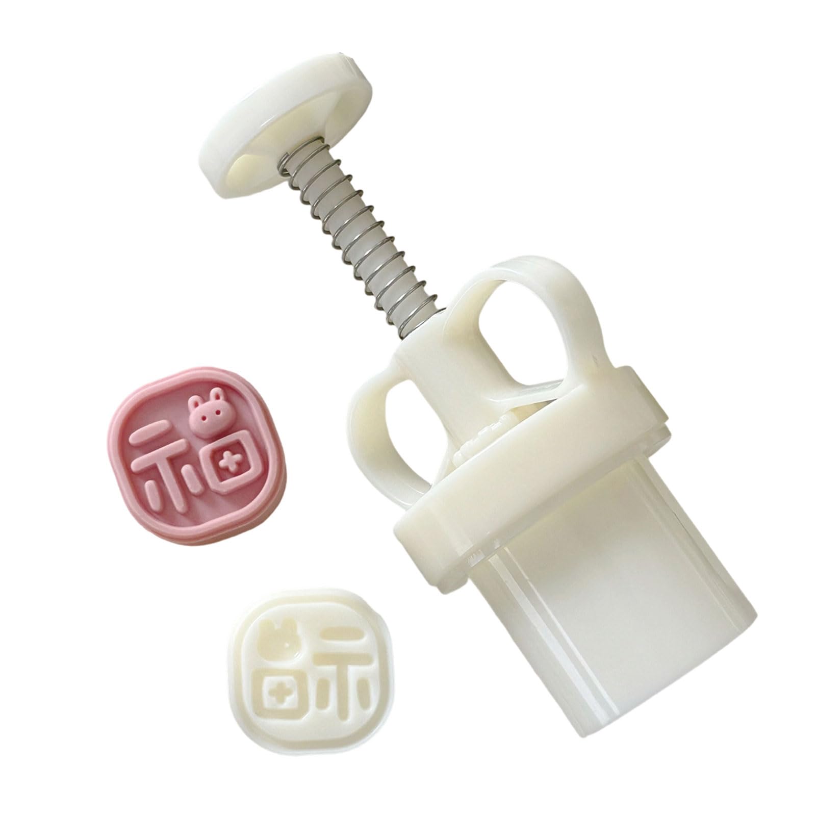 Xitea Multicolor Rabbit Blessing Character Pastry Mould Hand Pressed Moon Cake Maker Bean Pastes Cake Mould Dessert Baking Moulds For Cooking Lovers Rabbit Fu Character Moon Cake Moulds