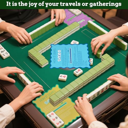 Cartas Mezcladoras Mahjong 4Pcs Plástico Colorido miniatura 5