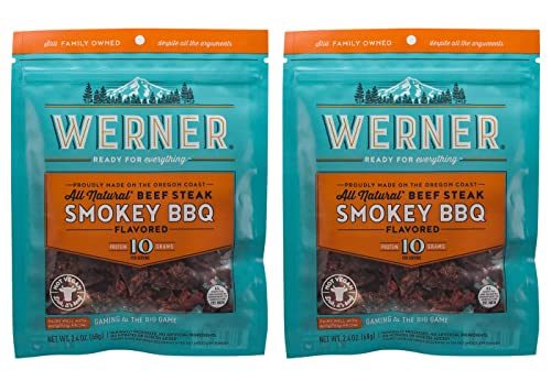 Werner Beef Jerky All Natural Smokey Bbq Jerky – Gluten-Free, No Artificial Ingredients, No Added Msg 2.4 Ounce (Pack Of 2) #TOP29