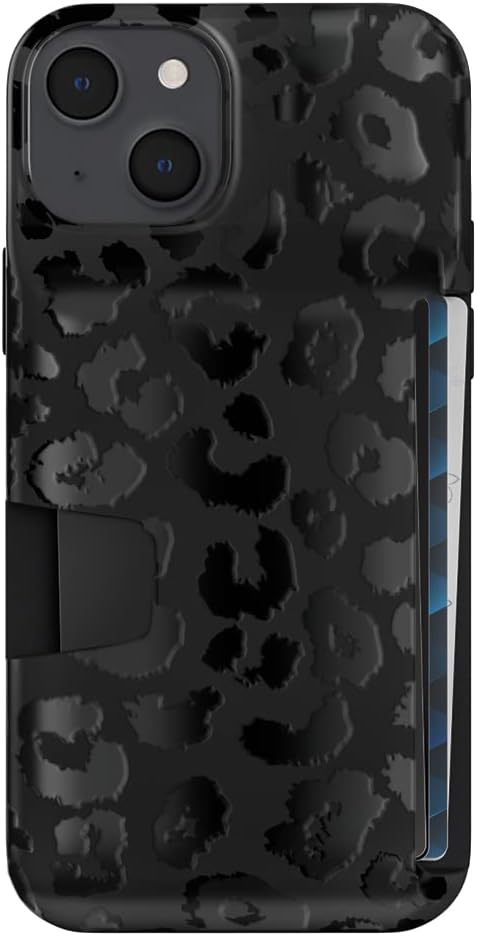 VELVET CAVIAR Compatible with iPhone 14 Plus Wallet Case for Women - Credit Card Holder Slot - Cute Slim & Protective Wallet Phone Cases [8ft. Drop Tested] - Black Leopard Print - Image 9