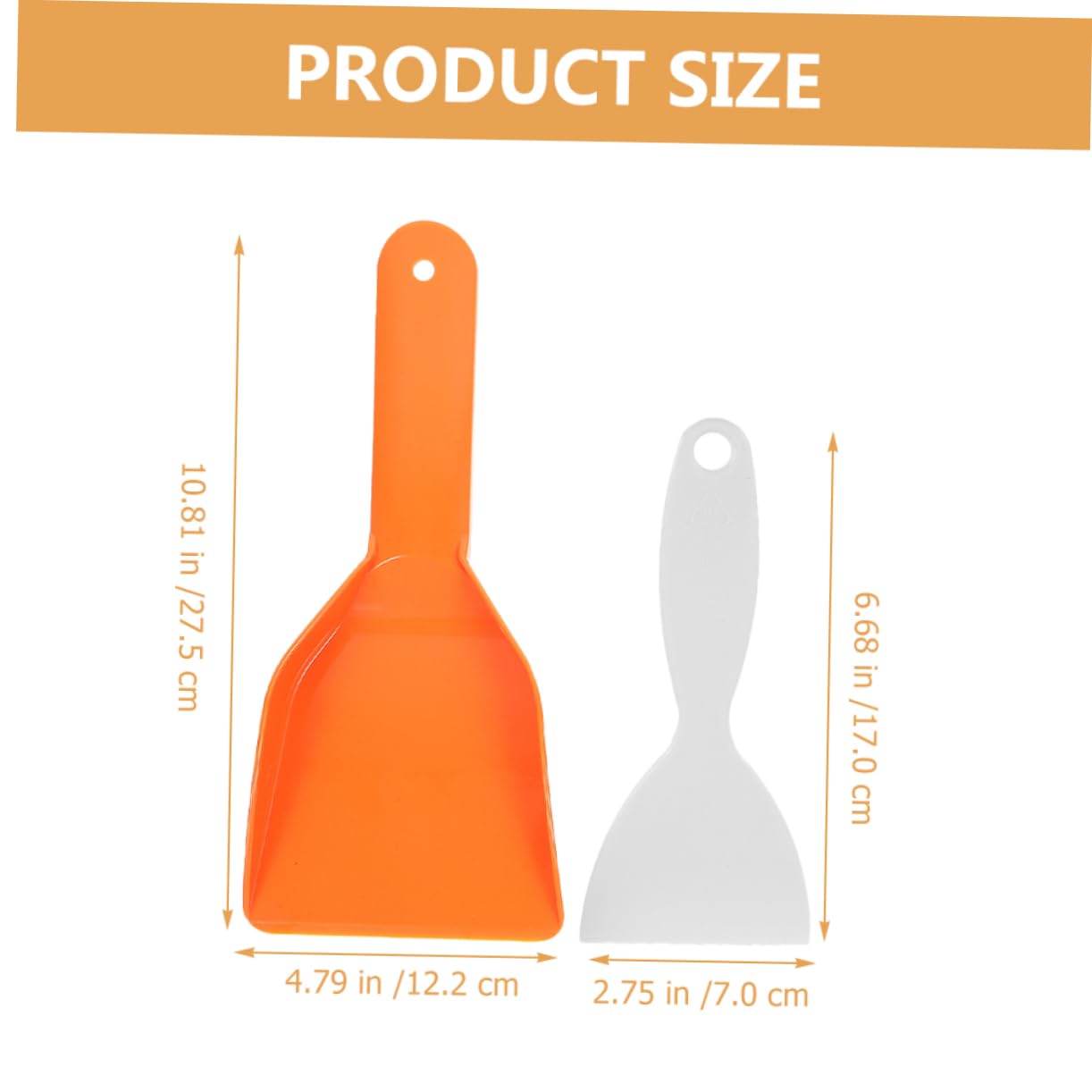 BUTIFULSIC 2pcs Ice Scraper Fridge Refrigerator Snow Removing Shovel Versatile Scraper Utility Scoop Versatile Frost Spade Cleaning Shovel Flat Freezer Removal Thicken Pp Flat Shovel
