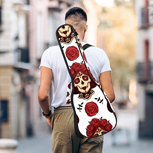 Housse pour ukulélé Santa Muerte Calavera Crâne avec roses rouges pour ukulélé soprano ténor concert 68,4 cm 10 mm d… - Les Beatles, Paul McCartney, John Lennon, RIngo Starr, George Harrison Housse pour ukulélé Santa Muerte Calavera Crâne avec roses rouges pour ukulélé soprano ténor concert 68,4 cm 10 mm d… – Image 6