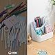 RISEMART Schreibtisch Organizer Weiß，Multifunktionaler Büro Stiftehalter mit 5 Fächern,Tisch Abnehmbar Schreibtischorganizer für Kosmetika Schreibwaren Alltagsgegenstände
