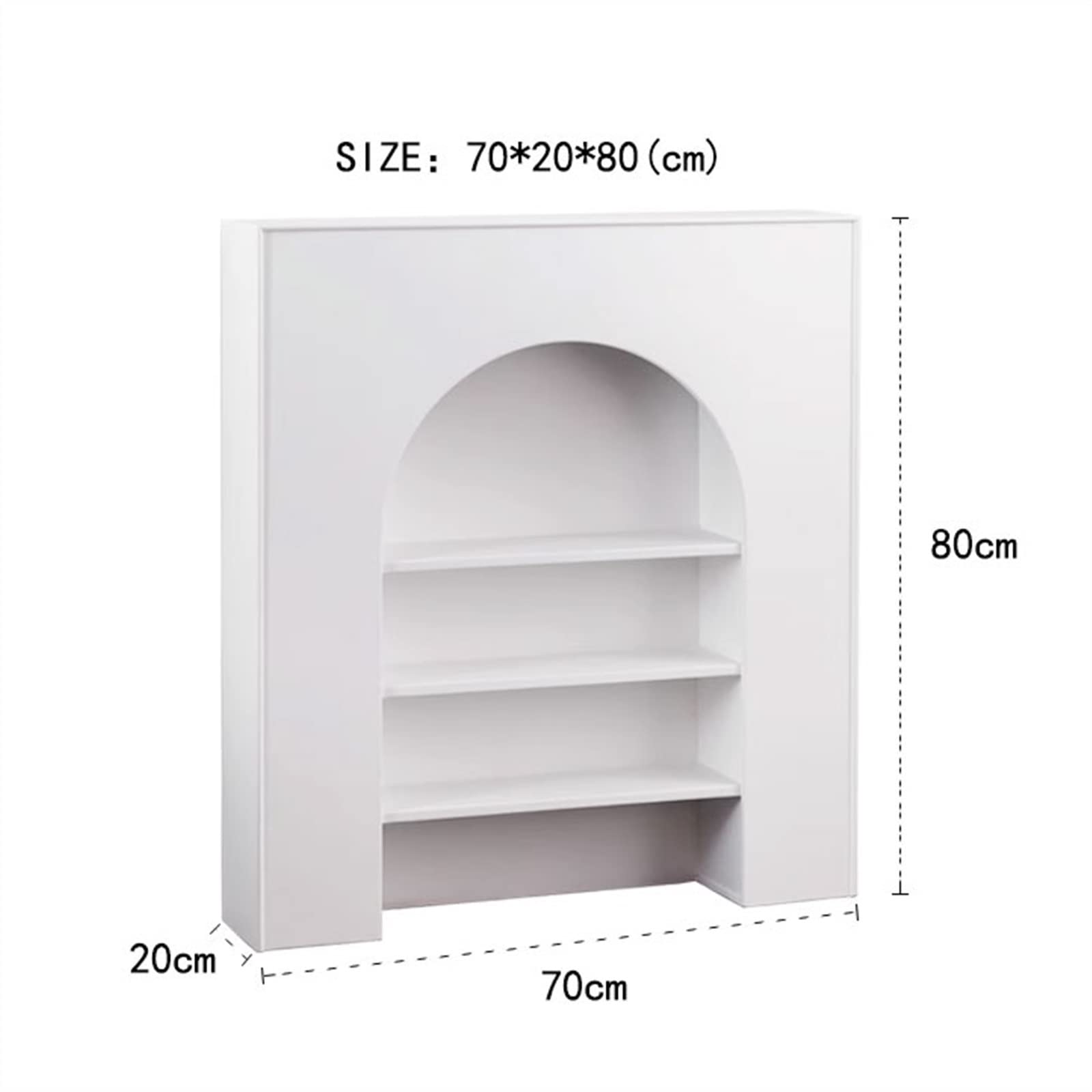 Dekoracyjne Elektryczny piec kominkowy Mantel surround Francuska szafka dekoracyjna Symulacja kominka Witryna Salon Kominek Piec Obramowanie, biały Otoczenie kominka | 70*20*80cm