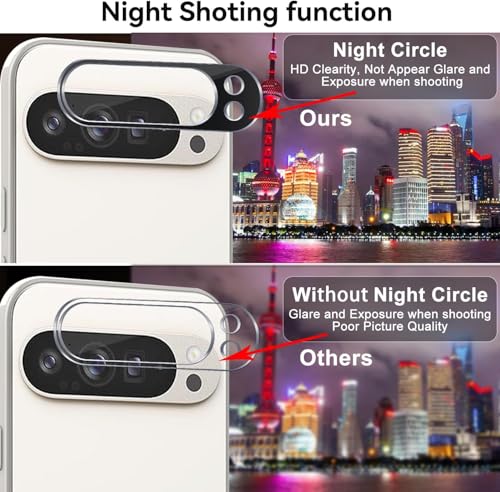 Image of 4youquality Back Camera Lens Protector Compatible with Google Pixel 9 Pro (1 Pack) | 9H Tempered Glass Camera Guard | Military-Grade Anti Scratch Protection | Ultra Clear HD Lens Film | Bubble-Free Easy Installation | Case Friendly