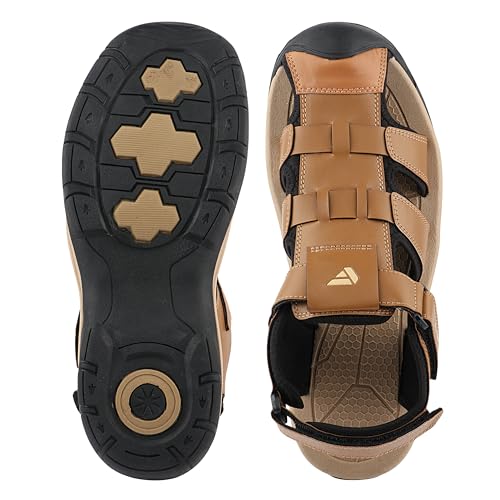 Image of FUEL Commando-1 Comfortable & Outdoor Men's Flexible Fisherman Sandals with Protective Toe Cap