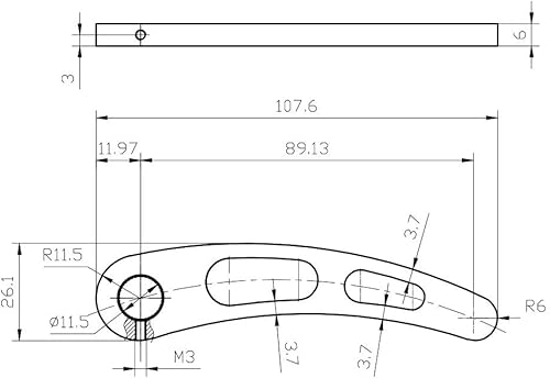 Miniatura 2 de X-AVION 2 Piezas Manija Universal para Ventana de Coche Elevador Enrollador Reemplazo Elevador de Manivela Enrolladora Manijas de Ventana Aluminio
