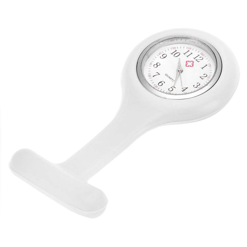 Deniseonuk Mini Portable Silicone Gel Doctor Nurses Brooch Pin Pockets Fob Compact Attractive Medical Tunic Watch