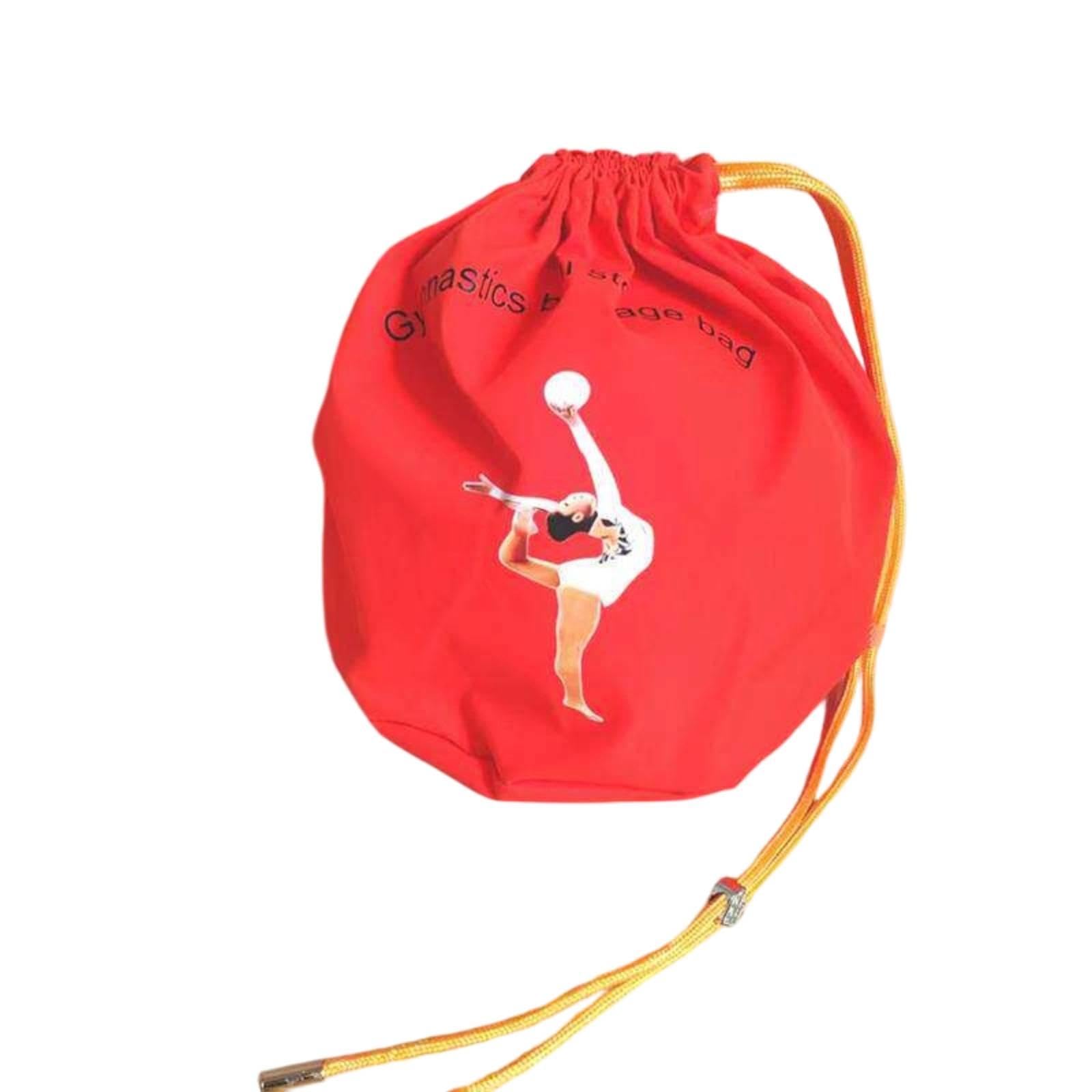 Gymnastics Ball Bag Printed Graphics Round Drawstring Bag Gathered Upper Material Pouch for Gymnasts Orange Moisture-Proof-image-34
