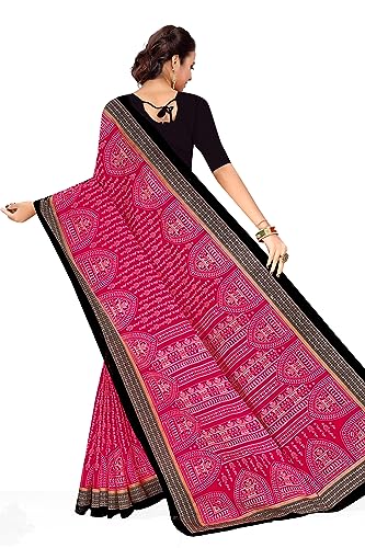 Image of TAMAIRA FASHION Women's Plain Weave Pure Cotton Saree Without Blouse Piece(11232 Pink)