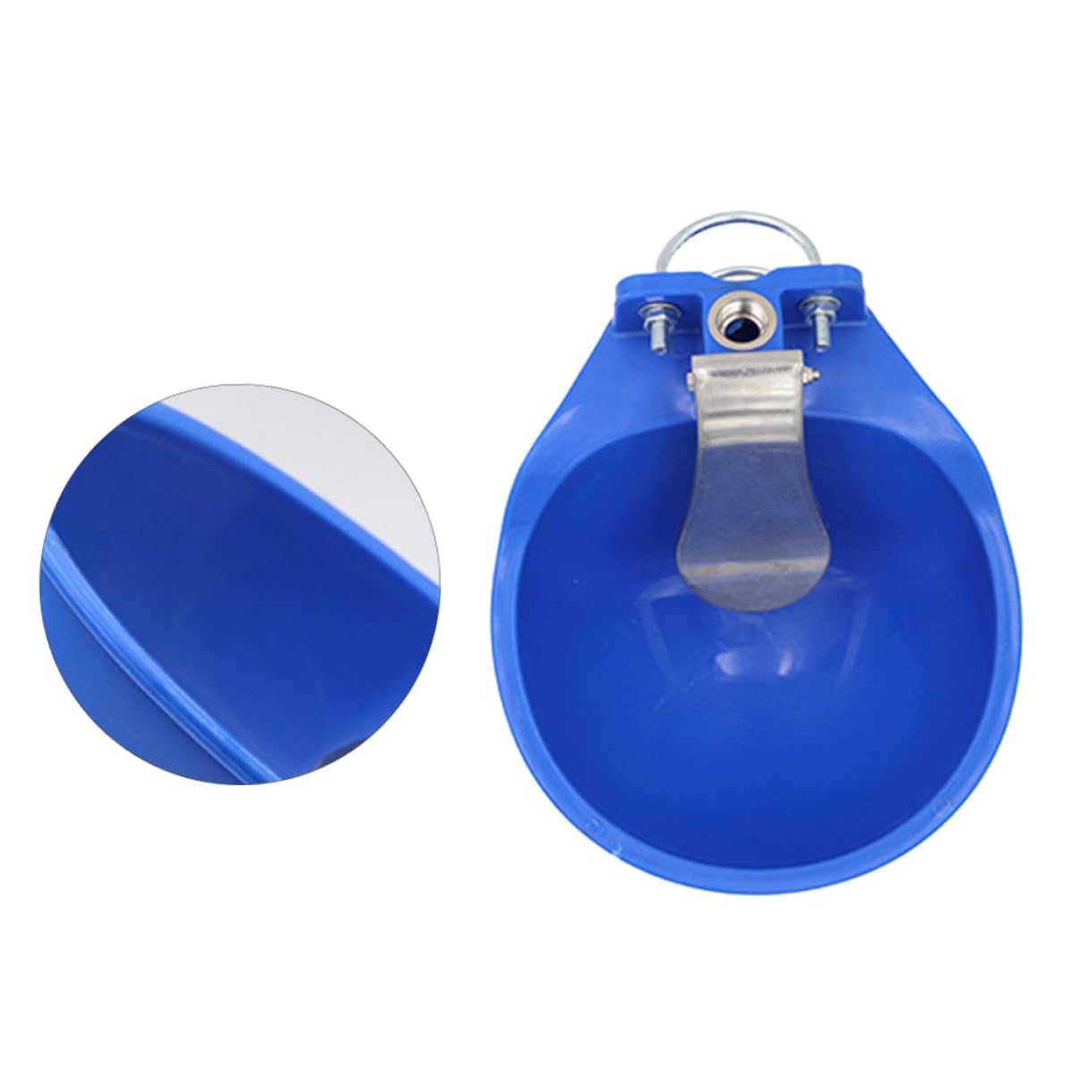 Abbeveratoio per Cavalli e Mucche in Plastica Blu, Grande | Uso in Fattoria, Facile da Lavare, Livello Dell'acqua Stabile, Alimentazione Automatica Dell'acqua