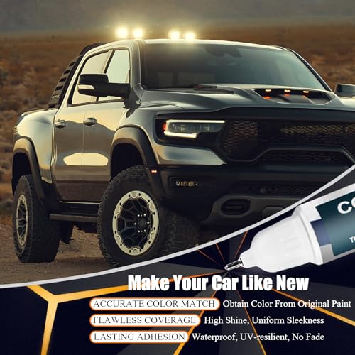 Image of (Flame Red PR4) Touch Up Paint Compatible with Dodge Ram, Car Paint Pen Scratch Repair Two-In-One Touch Up Paint, Premium Car Scratch Remover for Deep Scratches