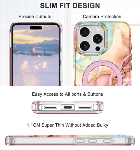 Coque iPhone 16 Pro Max 2024 support magnétique compatible MagSafe protection fine - 4