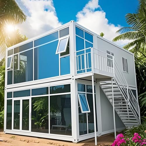 Double-Story Steel Frame Prefab Tiny Home – Detachable Expandable Container House, Fully Equipped with 2-4 Bedrooms, Kitchen & Bath | Folding Design, Portable & Fully Customizable - Image 3