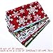 20 Cotton Fabric Bundles - Christmas Quilting Fabric Squares with 10 Patterns for DIY Craft Party Supplies