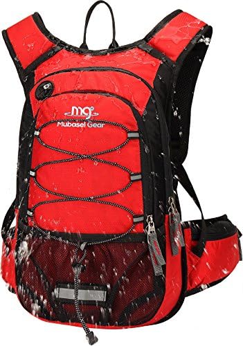 Insulated Hydration Backpack Pack with 2L BPA Free Bladder - Keeps Liquid Cool up to 4 Hours – for Running, Hiking, Cycling, Camping (Red)