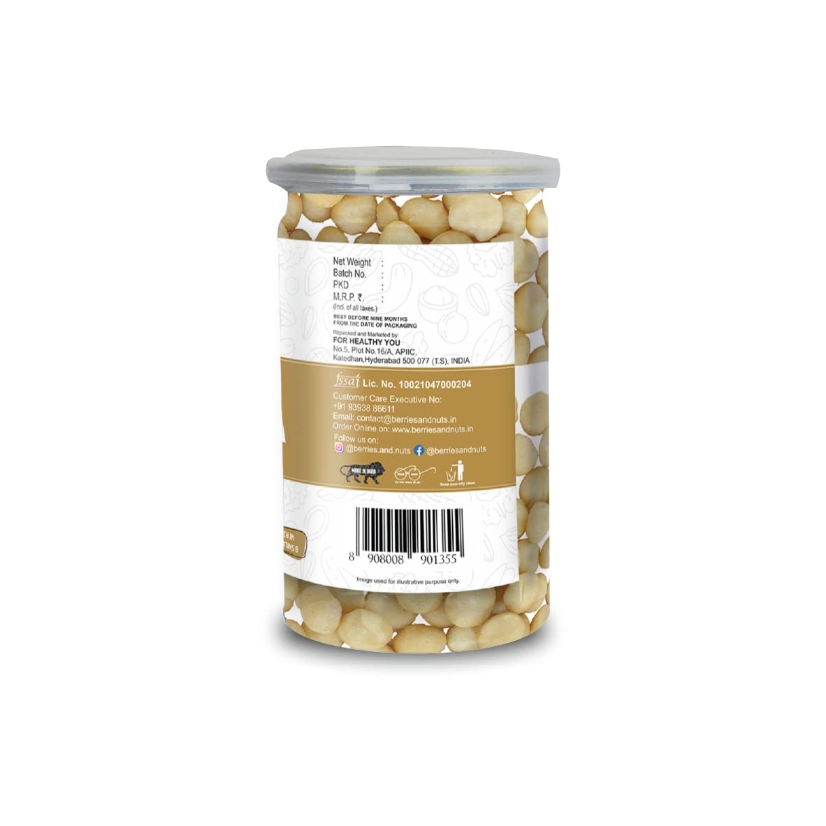 Berries And Nuts Premium Jumbo Macadamia Nut Kernels | 340 Grams | 2 Bottle of 170 Grams - Image 4 thumbnail
