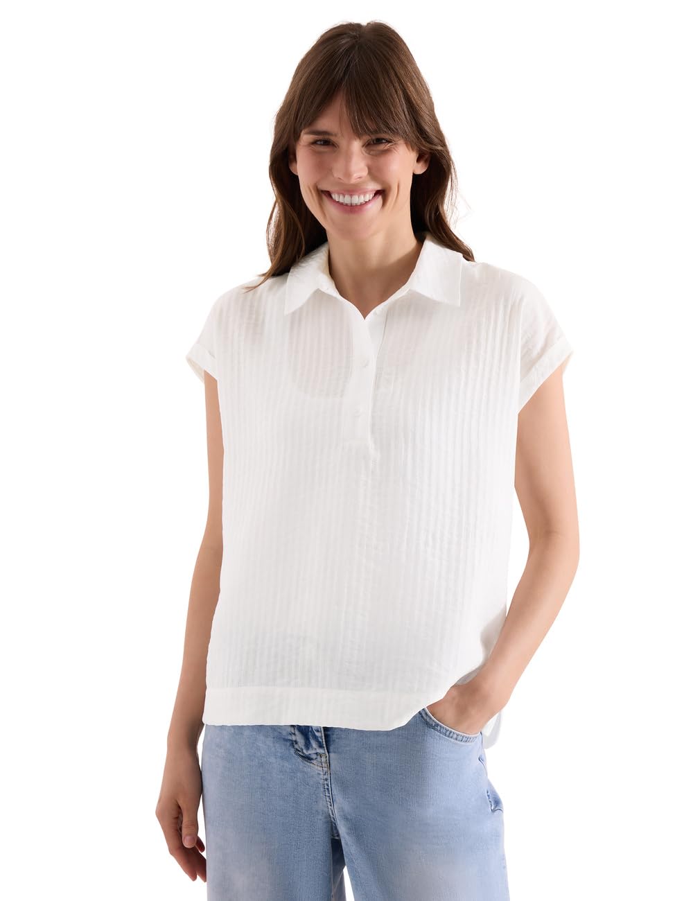 Cecil Dropped Shoulder Bluse mit Struktur