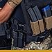 VISMIX Pistol Magazine Pouch, Double 9mm Mag Pouch with Quick Release Kydex Insert and MOLLE Compatible Black