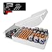 Linkidea Battery Organizer Storage Case, Battery Box with Tester Holds 93 Batteries Various Sizes for AAA, AA, 9V, C, D, and Button Battery
