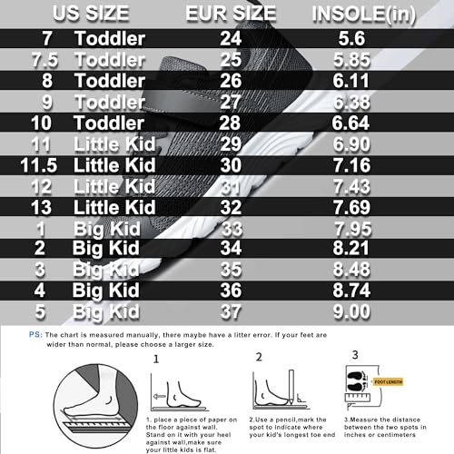 Raoendis Boys Girls Sneakers Kids Shoes Lightweight Breathable Athletic Running Tennis Fitness Shoes for Unisex Toddler/Little Kid/Big Kid2