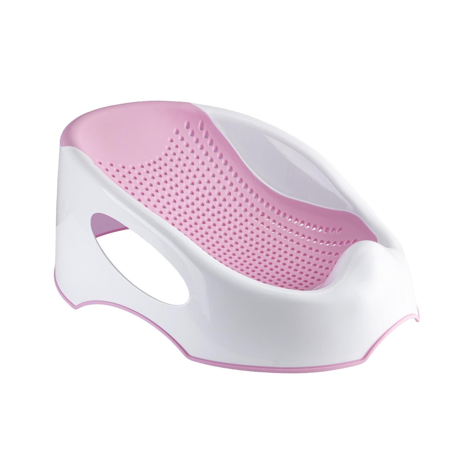simpa Baby Soft Touch Bath Support - Ergonomic Design, Safe, Comfortable, Non-Slip Newborn Baby Bathing Assist Aid - Pink