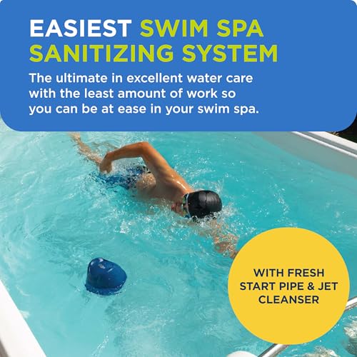 Image of FROG @Ease Floating System and Pipe & Jet Cleanser for Swim Spas - Self-Regulating Swim Spa Sanitizer and Deep Clean Purge - Sanitizing Minerals & SmartChlor Technology - Fresh Start Bundle