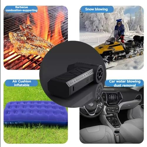 Image of Uranus Mini Handheld High Speed Air Duster, Rechargeable Type-C, for Cleaning Computers, Cars, Backyard and Home Appliances, Cordless & Compact, Adjustable Speed, Up to 130000 RPM