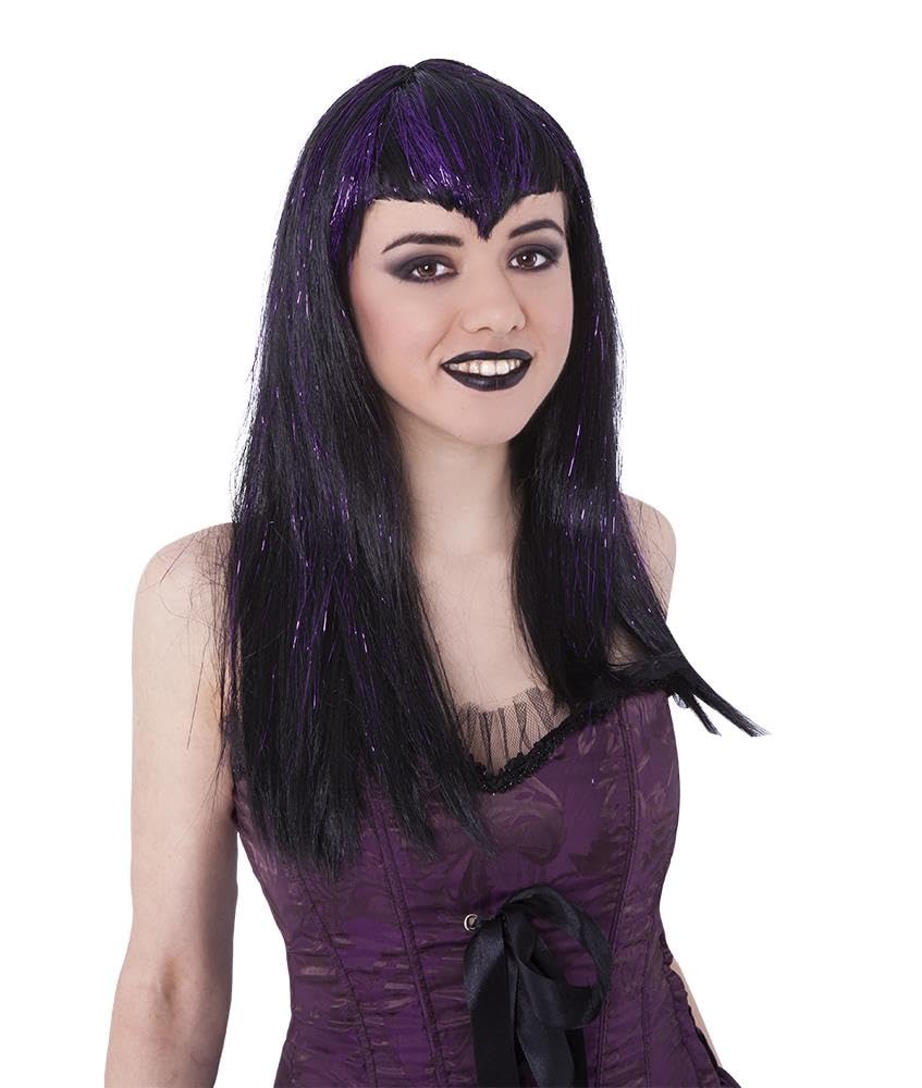 Rubies Vampiress Wig Fancy Naughty Adult, One Size Modern talla nica Black and Lilac