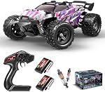 Pink Remote Control Car for Girls, 1:18 Fast rc Cars for Girls with 40+ KM/H 4WD Off-Road rc Truck, Includes 2 Rechargeable Batteries, 8-14 Year Old Girl Gifts