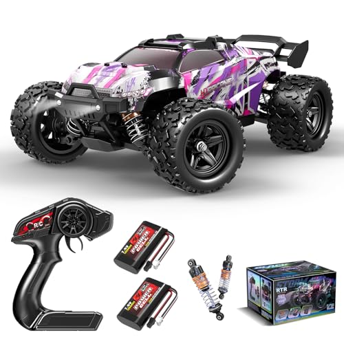 Womaqu Pink Remote Control Car for Girls, 1:18 Fast rc Cars for Girls with 40+ KM/H 4WD Off-Road rc Truck, Includes 2 Rechargeable Batteries, 8 9 10 11 12 13 Year Old Girl Gifts