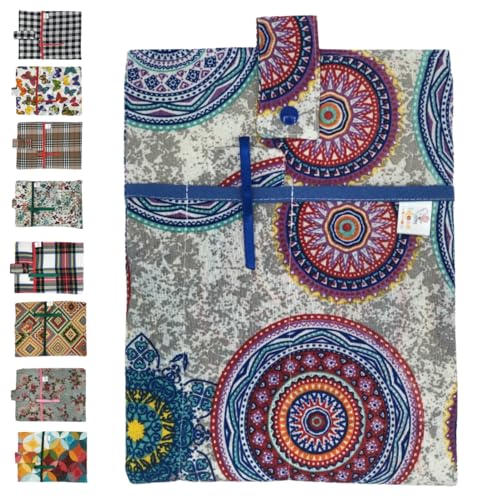 Funda Tablet 11” – Funda Libro Lectura – Funda Acolchada con Bolsillos – Bolsa Tablet con Cierre de Botón – Protector para iPad,Kindle,Libros,Cuadernos – Hecho a Mano Diseño Artesanal(Mandalas) Funda Tablet 11” – Funda Libro Lectura – Funda Acolchada con Bolsillos – Bolsa Tablet con Cierre de Botón – Protector para iPad,Kindle,Libros,Cuadernos – Hecho a Mano Diseño Artesanal(Mandalas)