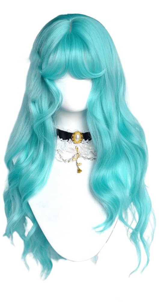 【ミント】アリエル風ウィッグ Amazon.co.jp: ウィッグ ミントグリーン ウェービーヘアー