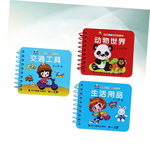 Toyvian 3 Pçs Livros Para Bebês Livros De Aprendizagem Infantil Livros De Aprendizagem Para Bebês Ma