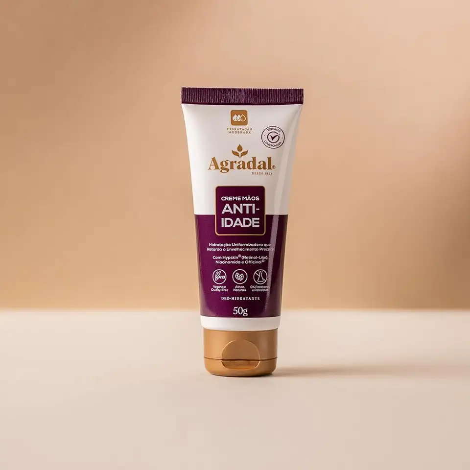Agradal Creme Anti-Idade para Mãos, Hidratante Desodorante, 50g