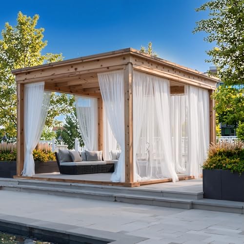 NICETOWN Outdoor Mosquito Netting for Patio, 2 Panels Waterproof Mosquito Shield for...