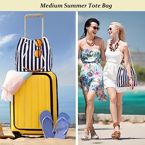 Image of Bydenwely Women's Canvas Tote Bags Small Medium Shoulder Bag Daily Working Handbag for Holiday Travel Pool