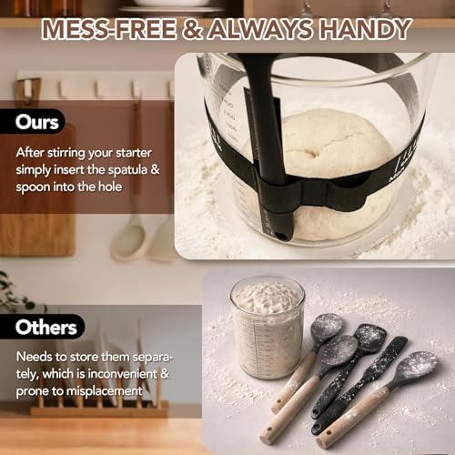 Image of 50oz Sourdough Starter Jar Kit, Wide Mouth Sourdough Jar | Sourdough Starter Kit & Sourdough Bread Baking Supplies for Sour Dough Bread, Sour Dough Starter Jars for Beginners(2 Pack)