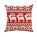 Produktbild Dream Room Kissenbezug Weihnachten 45x45cm, Weihnachten Theme Muster Kissenbezug Baumwolle Leinen Kissenhülle Dekokissen Fall Sofa Auto Kissenbezüge Weihnachten Home Decor Sofakissenbezug