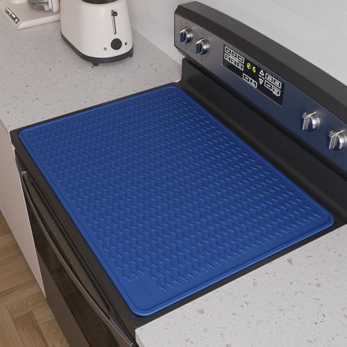 Stove Top Covers for Electric Stove, Food Grade Heavy Duty Silicone Glass Stove Top Cover Protector, Induction Cooktop Protector, Heat Resistant Range Ceramic Stove Top Covers Mat, Oven Cover