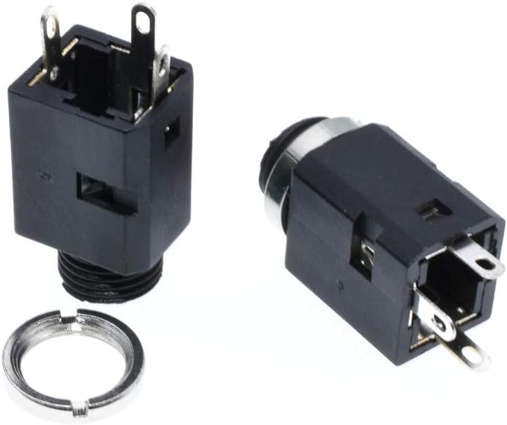 Davitu Electrical Equipments Supplies - 100PCS/Lot PJ-341 3.5MM Audio/video Female Socket/Jack Connector vertical 3Pin/4Pin with nut - (Color: 4Pin)